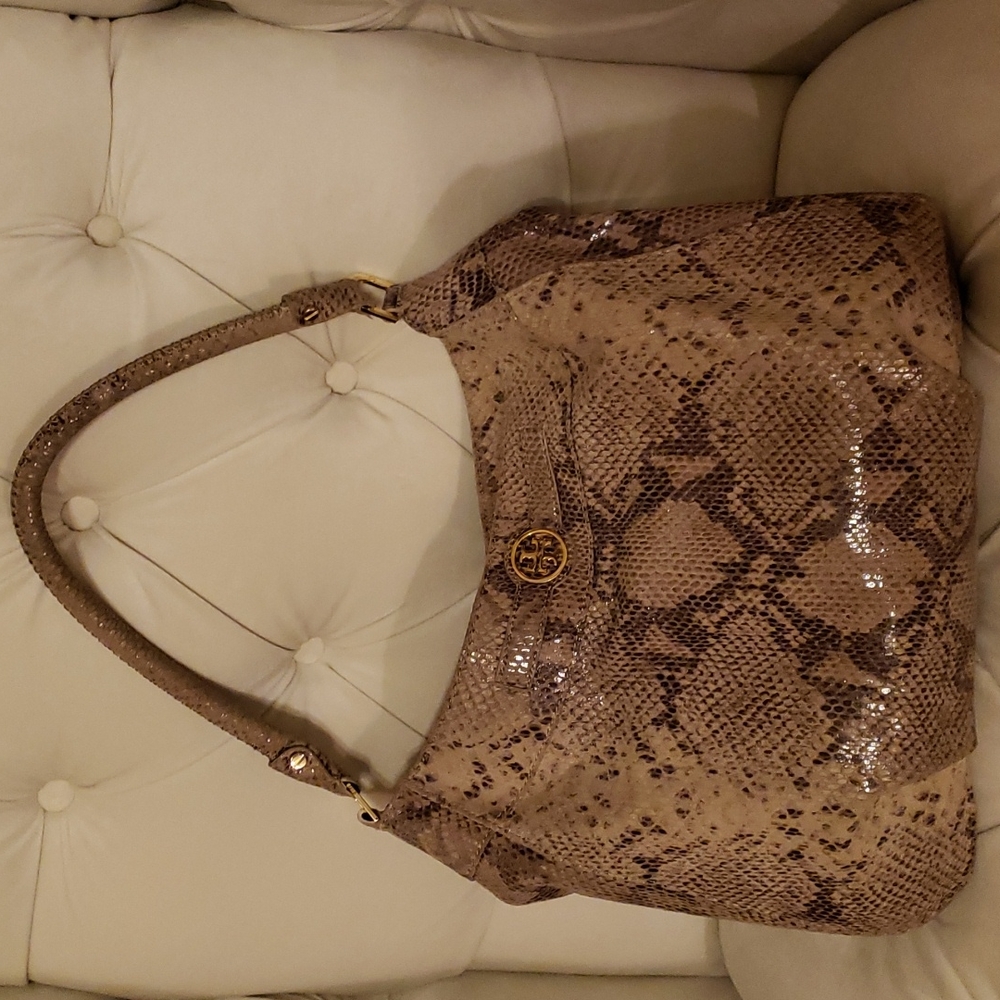 Tory Burch authentic snakeskin hobo bag